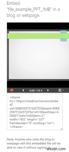 Cách nhúng bản trình bày PowerPoint vào trang web 