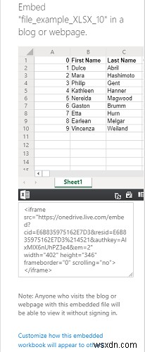Cách nhúng một Trang tính Excel vào Blog của bạn 