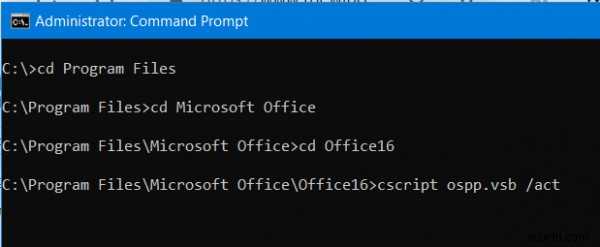 Sửa lỗi kích hoạt Microsoft Office 0x80070426 