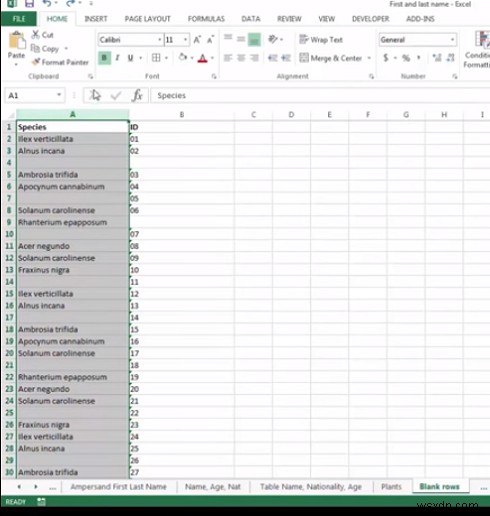 Cách xóa các ô trống khỏi bảng tính Microsoft Excel 