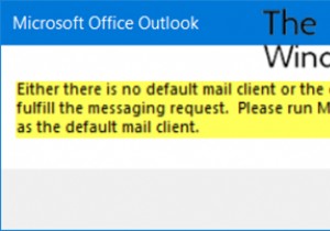 Ứng dụng thư khách hiện tại không thể thực hiện yêu cầu nhắn tin - Lỗi Outlook 