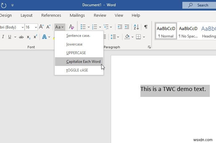 Cách thay đổi trường hợp văn bản trong Word và Google Documents 