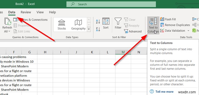 Cách chia một cột dài thành nhiều cột trong Excel 