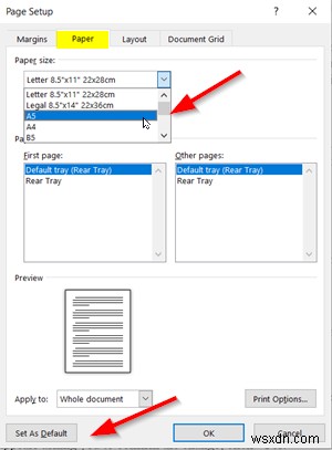 Cách thay đổi Khổ giấy trong Microsoft Word 