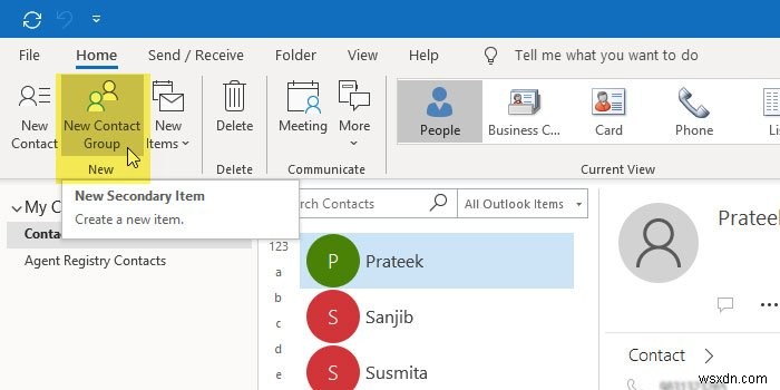 Cách tạo Nhóm liên hệ trong Outlook và gửi email hàng loạt 