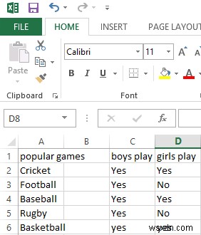 Tính năng chuyển đổi trong Excel:Chuyển đổi dữ liệu hàng ngang thành trang tính kiểu cột dọc 