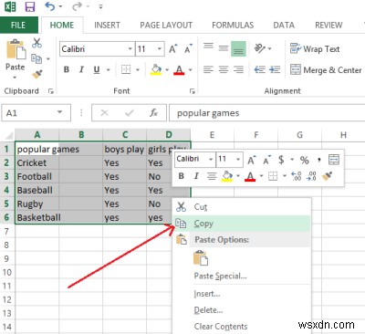 Tính năng chuyển đổi trong Excel:Chuyển đổi dữ liệu hàng ngang thành trang tính kiểu cột dọc 