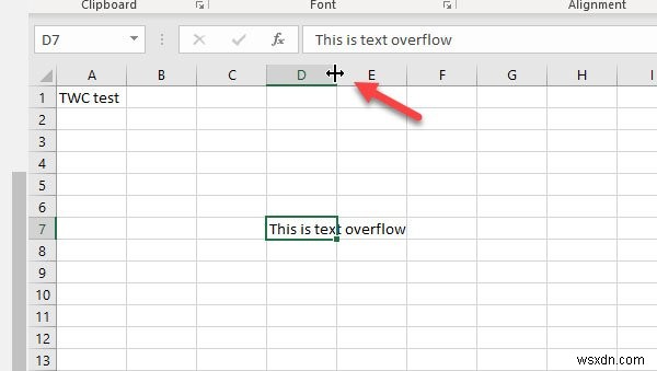 Cách ngăn Tràn Văn bản trong Excel 