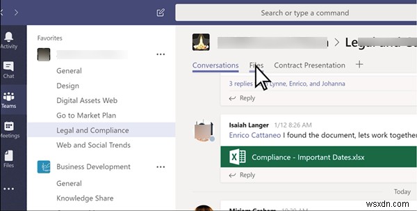 Cách tạo tab Microsoft Teams bằng tệp đã tải lên 