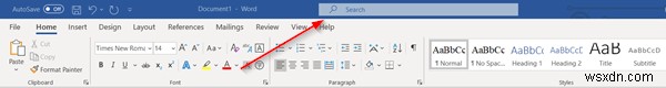 Cách ẩn hoặc thu nhỏ Thanh Tìm kiếm trong Thanh tiêu đề Office 365 