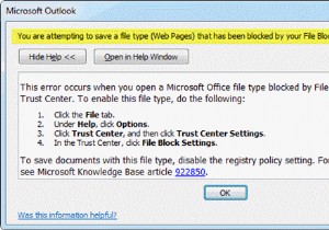 Cách thay đổi cài đặt Chặn Tệp trong các chương trình Microsoft Office 