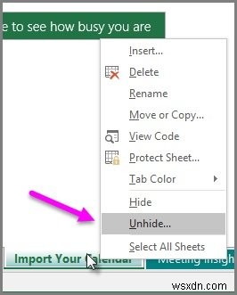 Cách tùy chỉnh mẫu Thông tin chi tiết về lịch trong Excel 