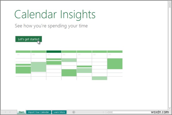 Cách lưu sổ làm việc Thông tin chi tiết về Lịch với dữ liệu của bạn trong Excel 