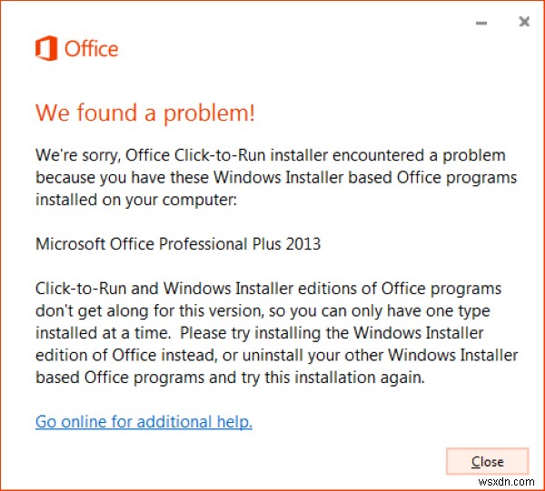 Office Click-to-Run Installer và sự cố MSI trên Windows 11/10 