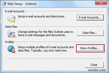 Lỗi 0x8004010F, không thể truy cập tệp dữ liệu Outlook 