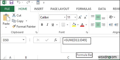 Cách ẩn Công thức trong trang tính Microsoft Excel 