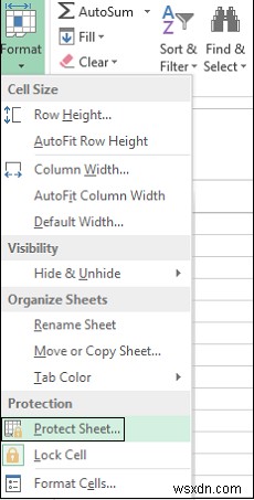 Cách ẩn Công thức trong trang tính Microsoft Excel 