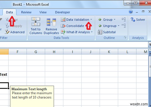 Cách thêm thông báo lỗi trong Microsoft Excel 