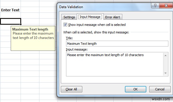 Cách thêm thông báo lỗi trong Microsoft Excel 