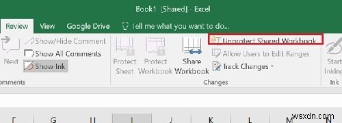 Cách dừng hoặc tắt Chia sẻ Sổ làm việc trong Microsoft Excel 