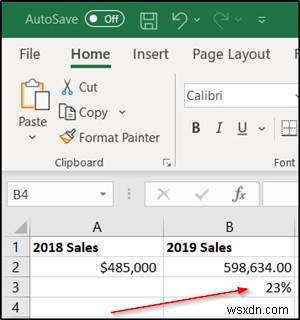 Làm cách nào để bạn tính được phần trăm chênh lệch giữa hai số trong Excel 