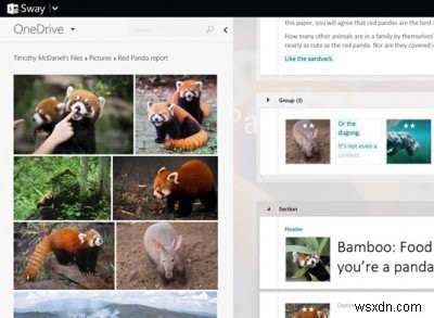Microsoft Office Sway, một trải nghiệm mới để chia sẻ Nội dung 