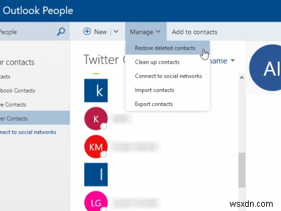 Mẹo sử dụng ứng dụng web Outlook People để quản lý danh bạ 