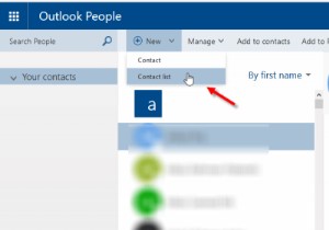 Mẹo sử dụng ứng dụng web Outlook People để quản lý danh bạ 
