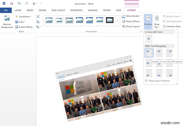 Cách quấn Văn bản xung quanh Ảnh &Hình ảnh trong Microsoft Word 