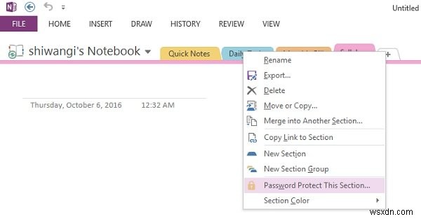 Cách đặt mật khẩu bảo vệ sổ ghi chép OneNote 