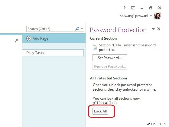 Cách đặt mật khẩu bảo vệ sổ ghi chép OneNote 
