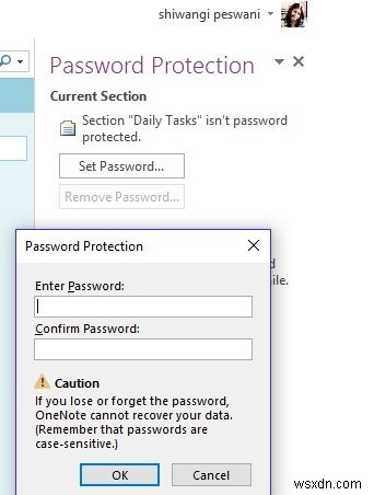 Cách đặt mật khẩu bảo vệ sổ ghi chép OneNote 