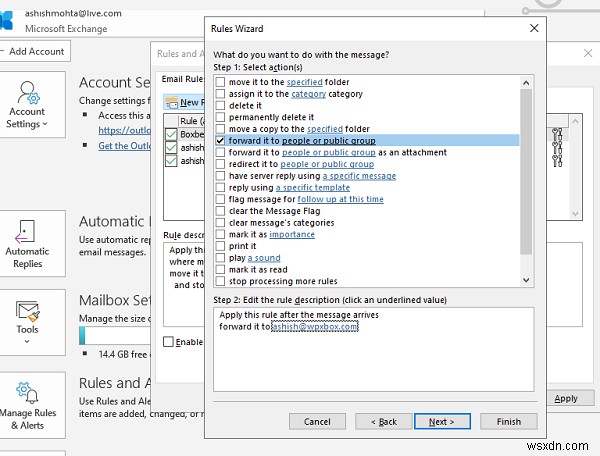 Cách tự động chuyển tiếp email trong Microsoft Outlook 