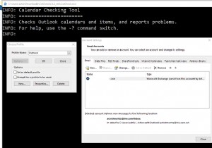 Công cụ Kiểm tra Lịch Outlook (CalCheck) báo cáo sự cố với các mục nhập 