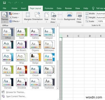 Cách thay đổi màu chủ đề tài liệu trong các chương trình Microsoft Office 