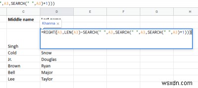 Cách tách Họ và Tên trong Excel 