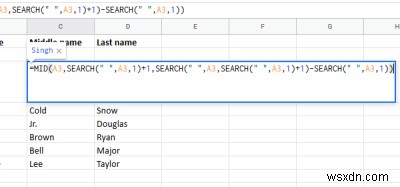 Cách tách Họ và Tên trong Excel 