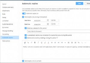 Cách thiết lập Trả lời Tự động hoặc Trả lời Nghỉ trong Outlook 