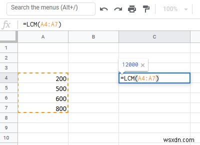 Tìm bội chung thấp nhất hoặc số chia chung lớn nhất trong Excel 