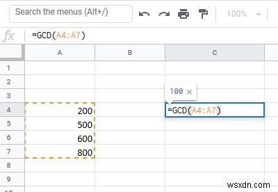 Tìm bội chung thấp nhất hoặc số chia chung lớn nhất trong Excel 