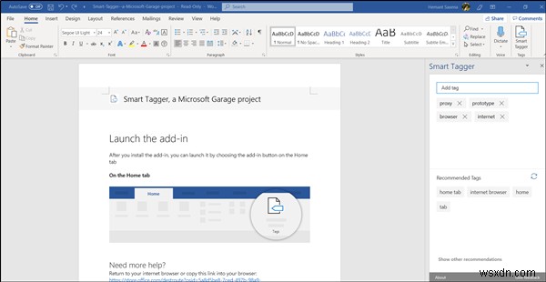 Tiện ích bổ sung Smart Tagger Word giúp việc tìm kiếm và gắn thẻ tài liệu trở nên siêu dễ dàng 