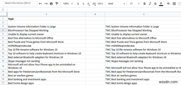 Cách thêm tiền tố hoặc hậu tố vào một dải ô trong Excel 