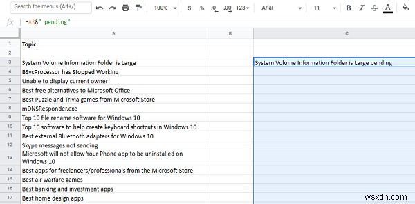 Cách thêm tiền tố hoặc hậu tố vào một dải ô trong Excel 