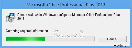 Khắc phục:Vui lòng đợi trong khi Windows cấu hình thông báo Microsoft Office 