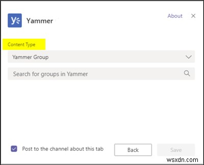 Cách thêm trang Yammer vào Microsoft Teams trong Office 365 
