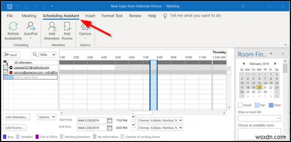 Cách hiển thị giờ làm việc của bạn cho đồng nghiệp trong Outlook 