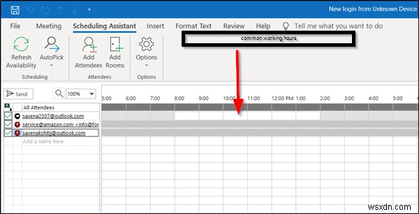 Cách hiển thị giờ làm việc của bạn cho đồng nghiệp trong Outlook 