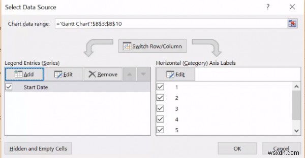 Cách tạo Biểu đồ Gantt bằng Microsoft Excel 