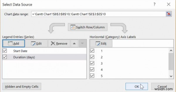 Cách tạo Biểu đồ Gantt bằng Microsoft Excel 