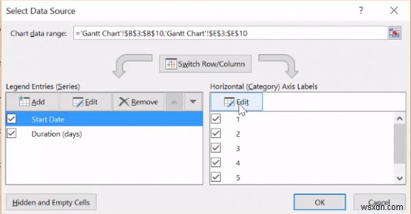 Cách tạo Biểu đồ Gantt bằng Microsoft Excel 